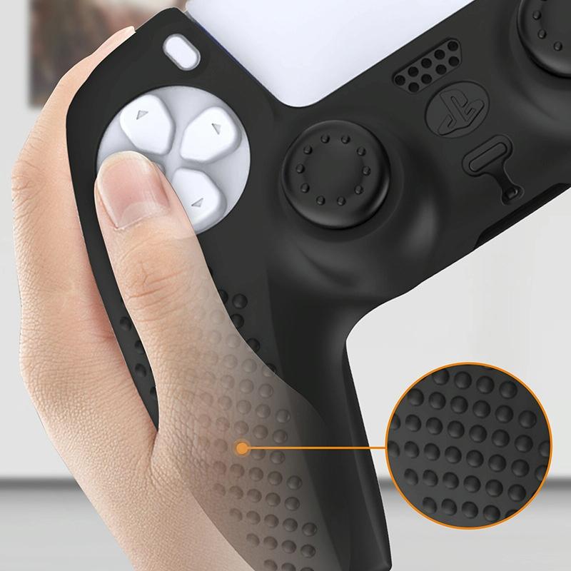 Black Polka Dot Silicone Joystick Cover for Ps5 Controller