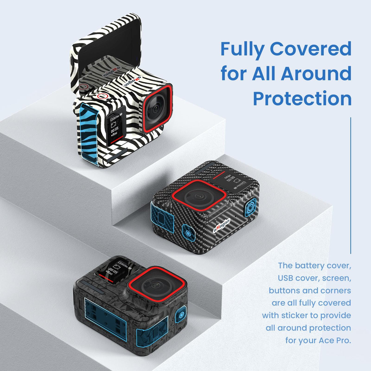 Sports Camera Accessories for Insta360 Ace Pro - Amagisn Body Sticker - Painting