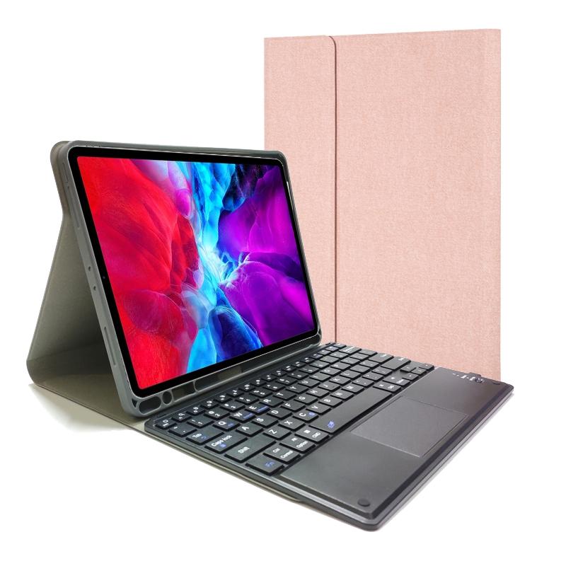 Bluetooth Keyboard Tablet Case For Ipad Pro 11 - Detachable Touch Leather Holder Pen Slot - Black
