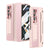 For Samsung Galaxy z Fold4 5G Full Coverage Phone Case with Hinge - Integrated Design - Pink
