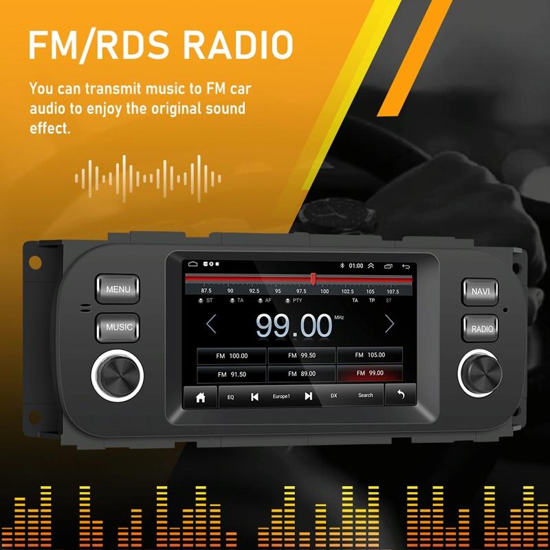 Carplay Android Navigation For Jeep Grand Cherokee 1999-2004 - Large Screen