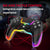 Wireless Bluetooth Grip For Ps4 With Dazzling Colour Light - Black