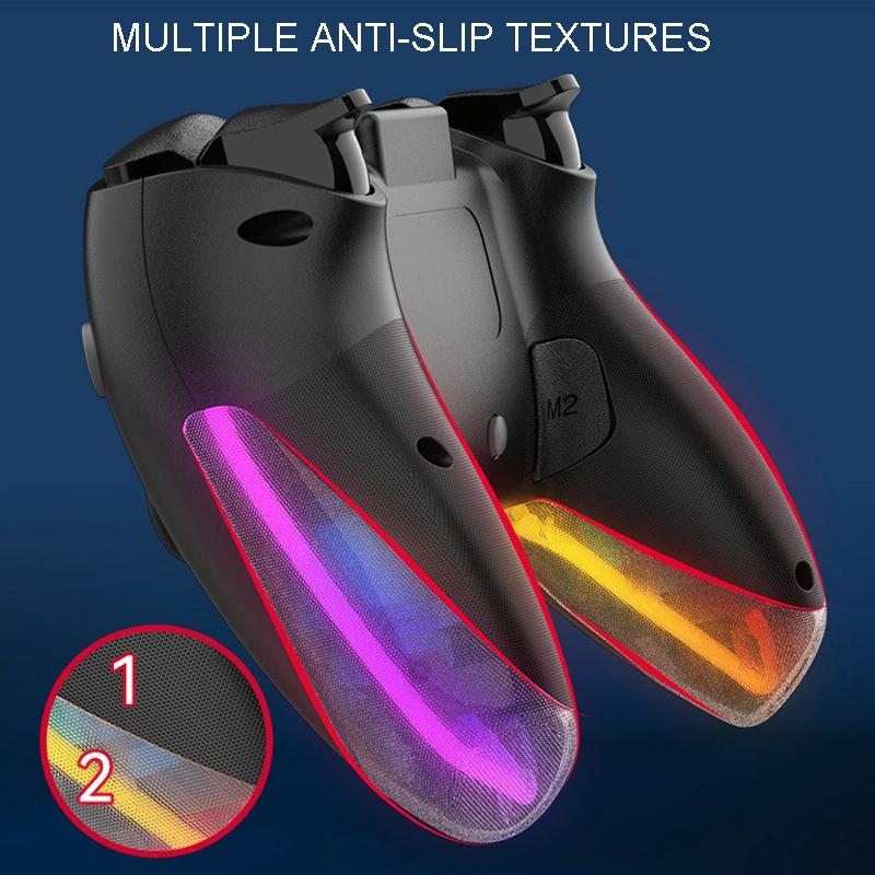 Wireless Bluetooth Grip For Ps4 With Dazzling Colour Light - Black