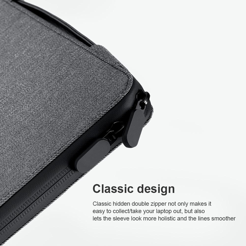 14 Inch Multifunctional Laptop Storage Bag with Holder - Black