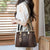 Large Capacity Summer Lady Handbag - Colourblock Shoulder / Crossbody - Coffee