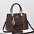 Large Capacity Summer Lady Handbag - Colourblock Shoulder / Crossbody - Coffee