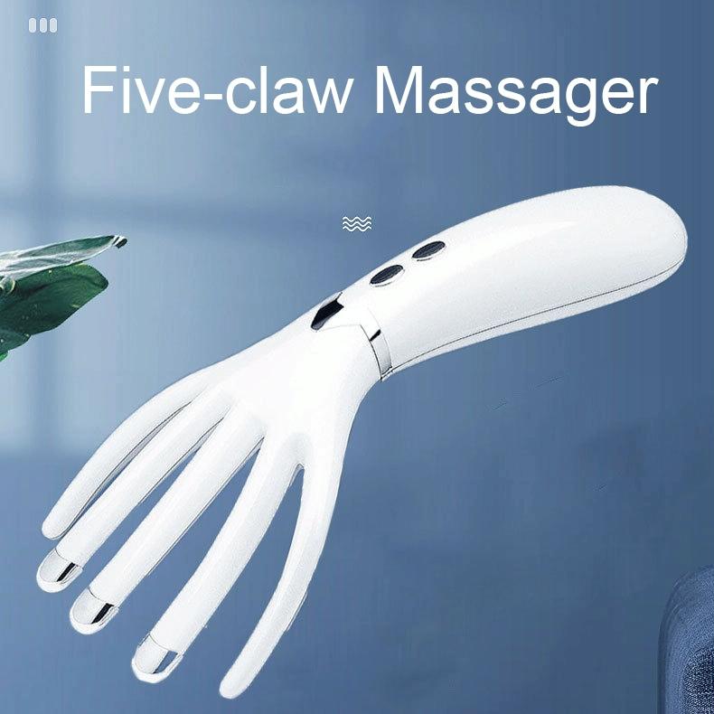 Heated Vibration Head Massager Mini Electric Comb Pearl White