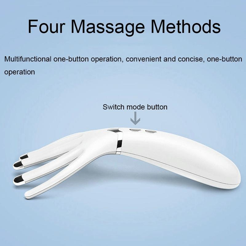 Heated Vibration Head Massager Mini Electric Comb Pearl White