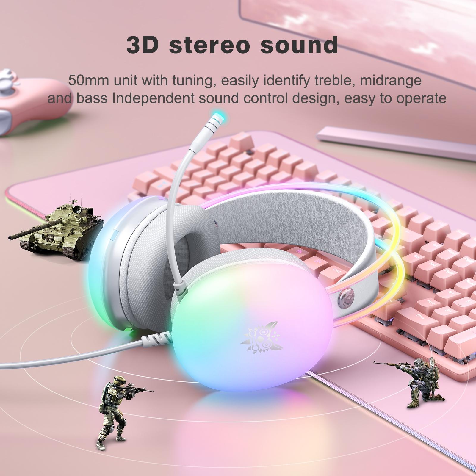 Rgb Wired Gaming Headset Grey