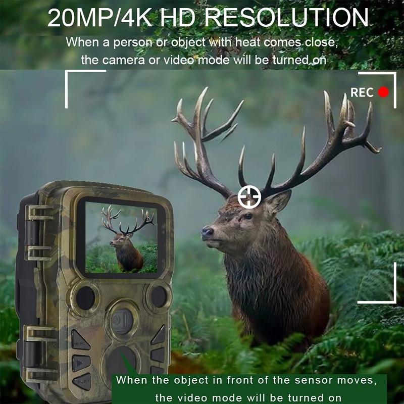 Outdoor Night Vision Hunting Camera with 4k Hd and Infrared Induction Camouflage Design