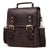 Brown Leather Crossbody Backpack For Men