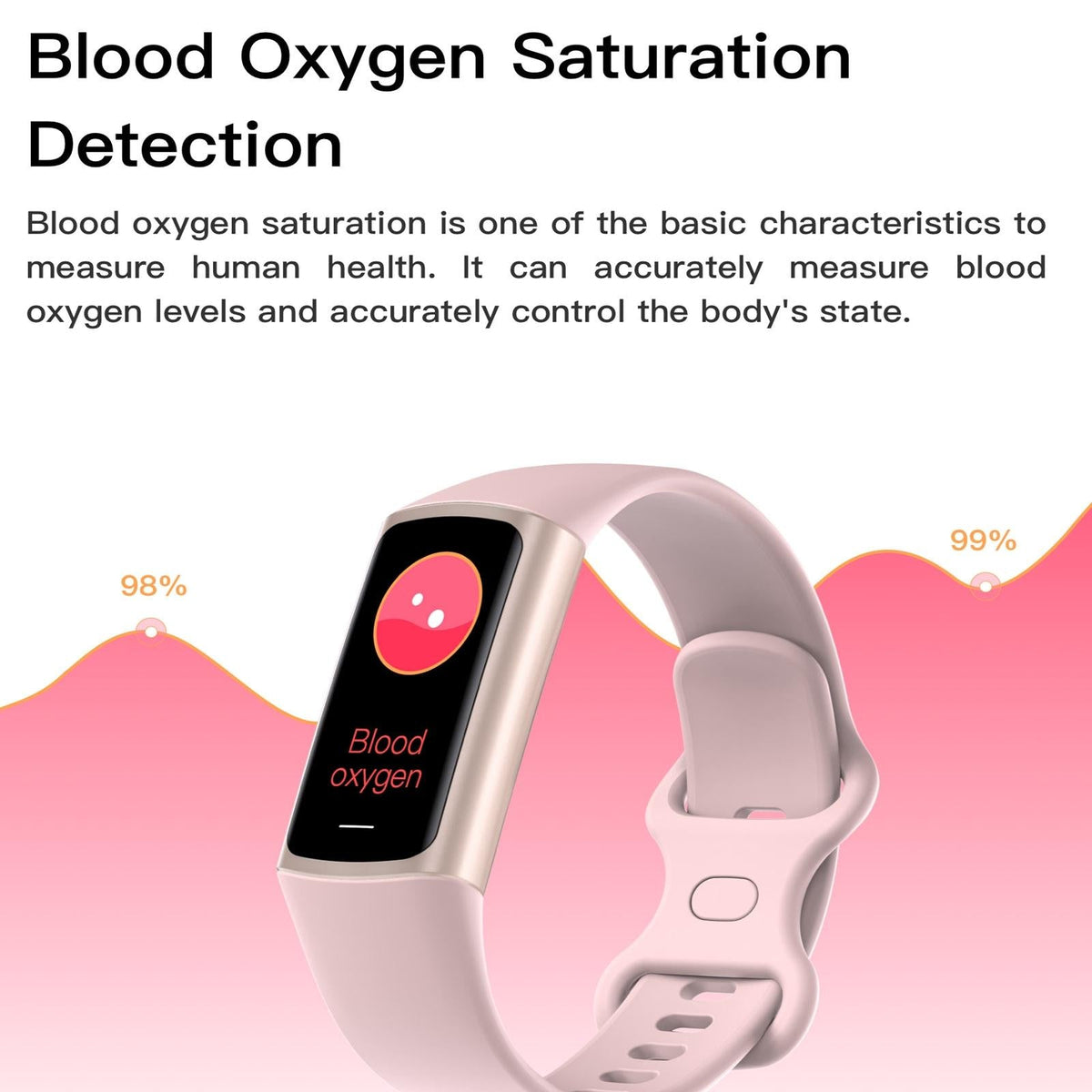 Waterproof C68L Fitness Tracker - Ip67 - White