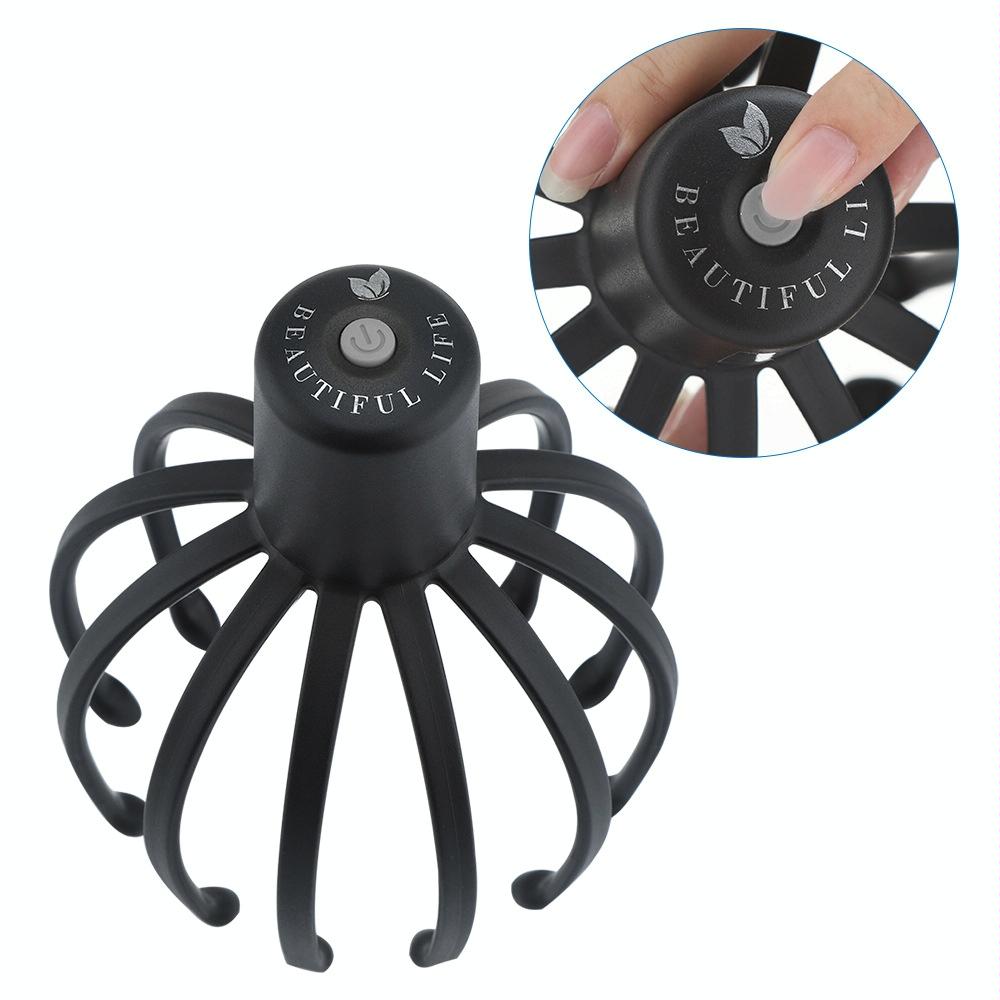 Vibrating Scalp Massager For Stress Relief Black