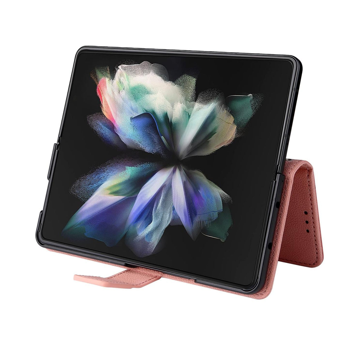 For Samsung Galaxy Z Fold4 5G Leather Flip Case With Pen Slot - Mint Blue