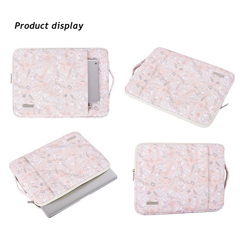 11 Inch Laptop Sleeve with Telescoping Handle - Light Pink