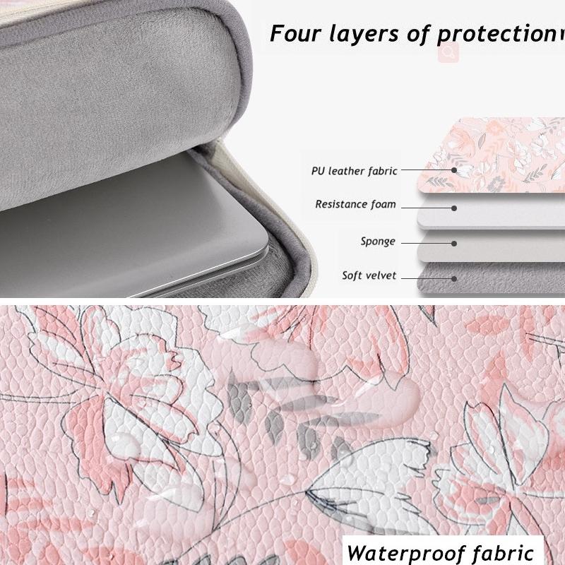 11 Inch Laptop Sleeve with Telescoping Handle - Light Pink