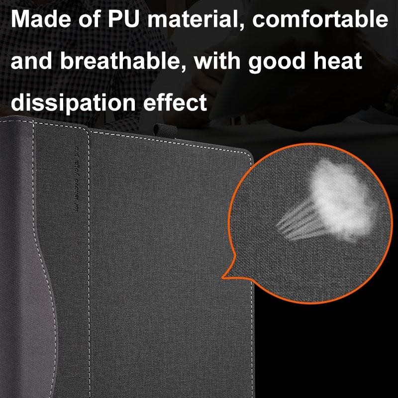 Protective Leather Laptop Case - 16 Inch Anti-Fall - Black - For Samsung Galaxy Book 3 Ultra