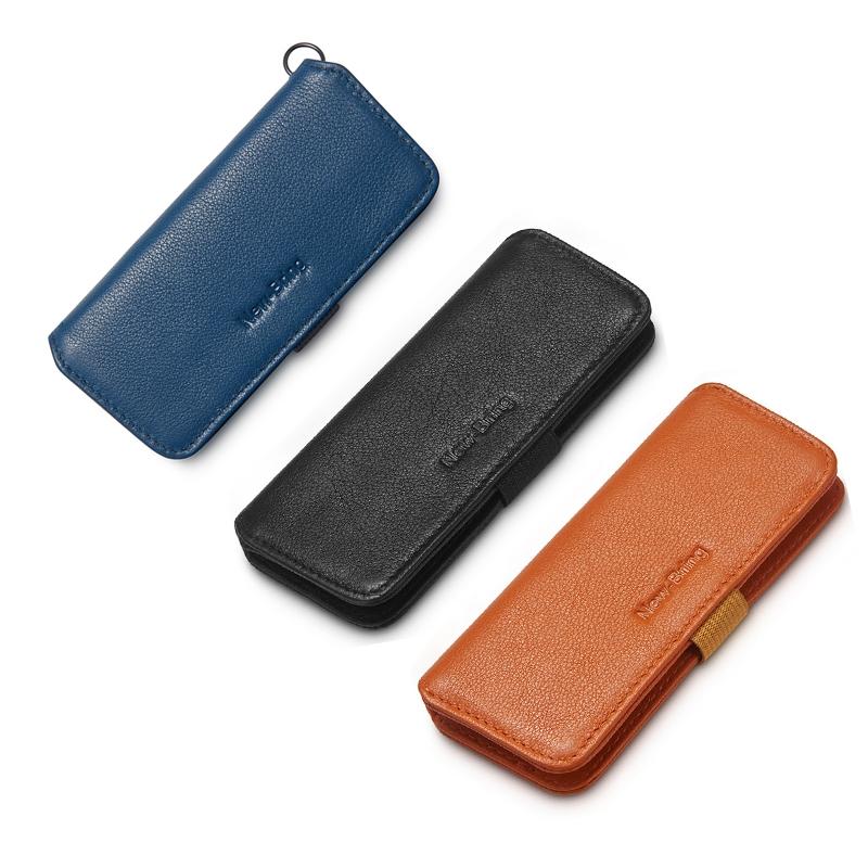 Leather Key Case With Pull Out Coin Purse Compact Key Storage For Men And Women - Dark Blue