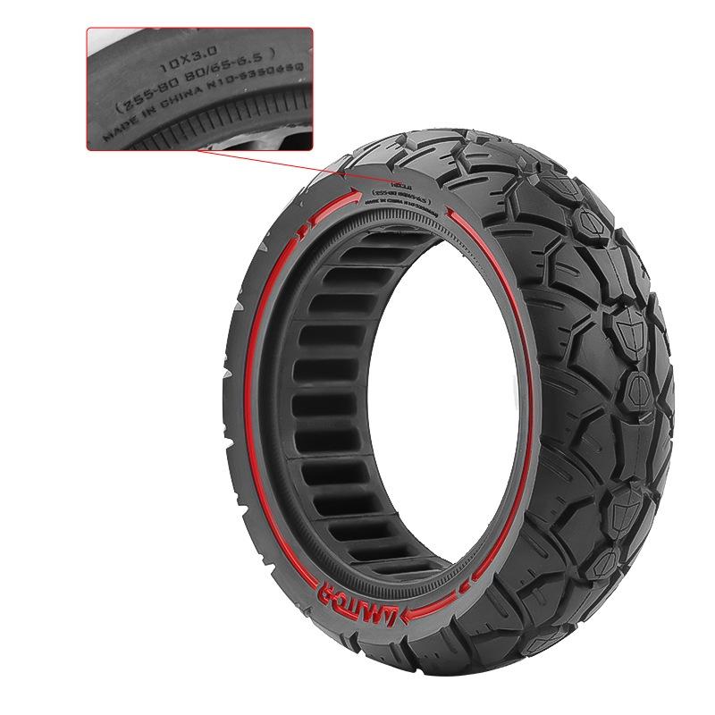 Electric Scooter Tire - 10X3 53.5 Card 255X80 & 80 / 65-6.5 Universal Off-Road Red