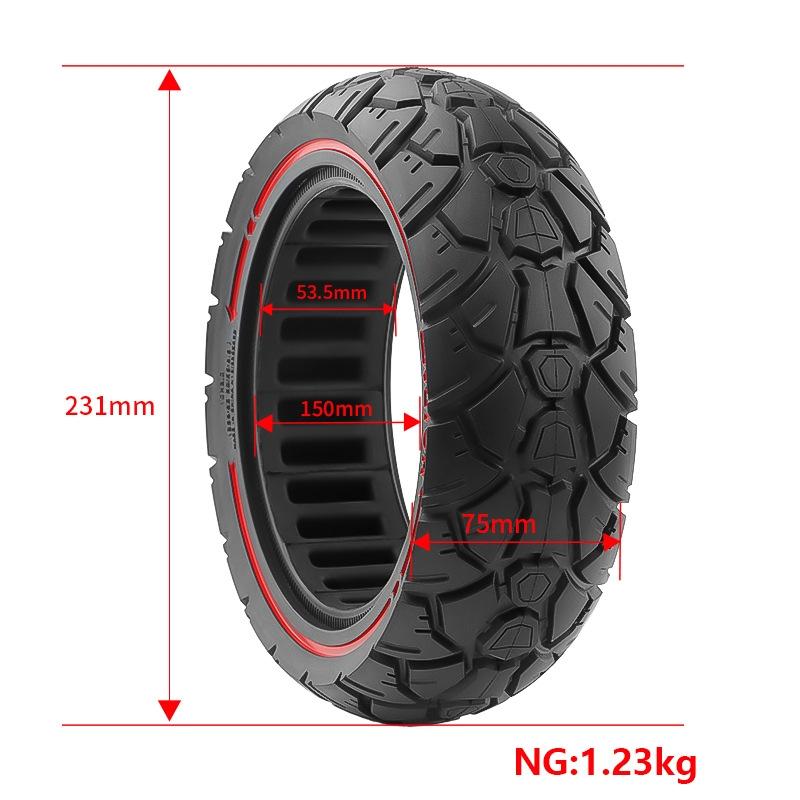 Electric Scooter Tire - 10X3 53.5 Card 255X80 & 80 / 65-6.5 Universal Off-Road Red