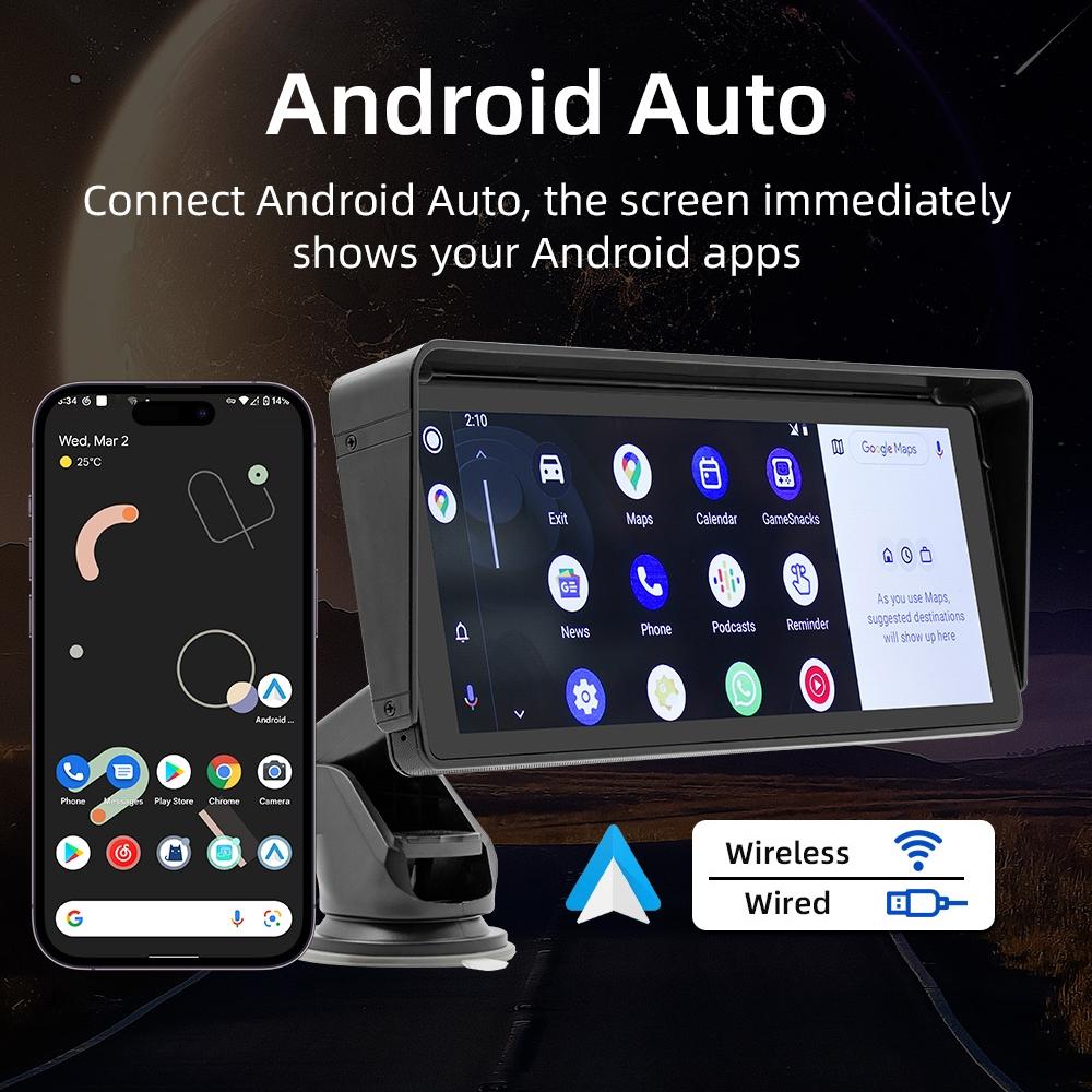 10.26 Inch Car Mp5 Player With Carplay / Android Auto - Black