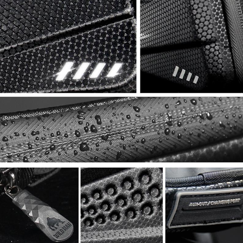 1.2L Multifunctional Bike Front Bag Black