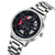 Men 360 Degree Hollow Spinning Dial Quartz Watch With Steel Strap