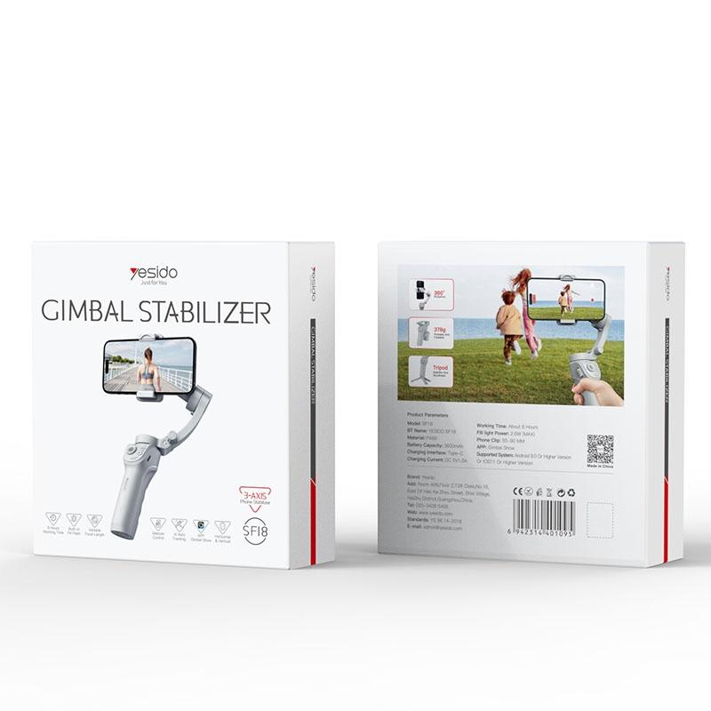 Three-axis Handheld Gimbal for Sf18 Phone - Anti-shake White