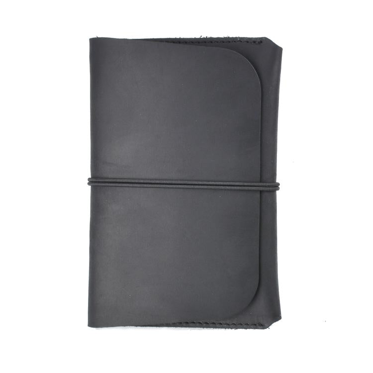 Retro Passport Wallet For Travel Crazy Horse Skin - Brown