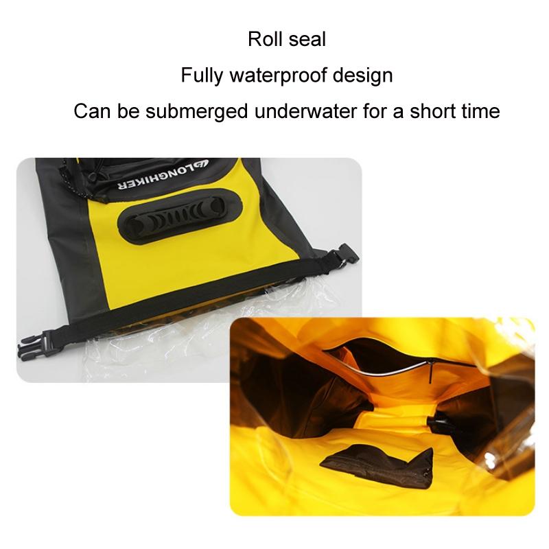 Outdoor Diving Fin Backpack Drifting Swimming Fishing Ski Bag - Yellow