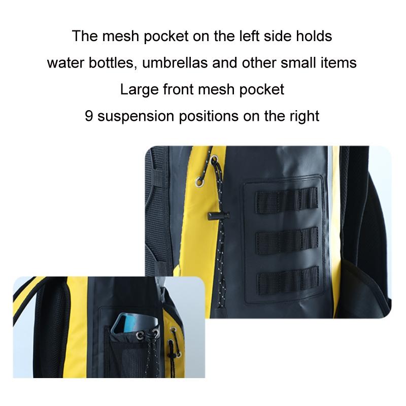 Outdoor Diving Fin Backpack Drifting Swimming Fishing Ski Bag - Yellow