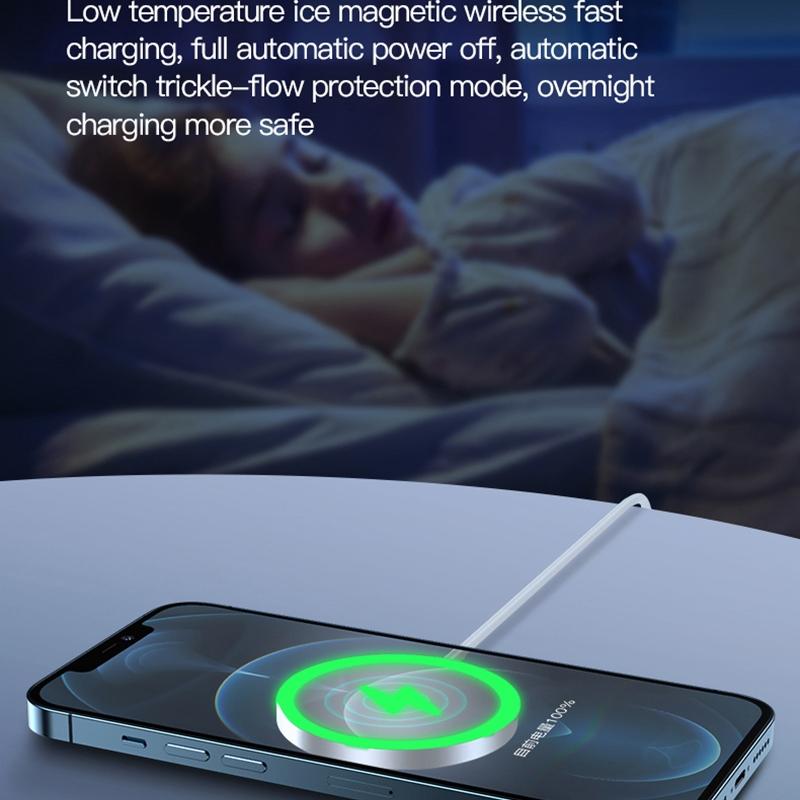 15W Magnetic Wireless Charger White