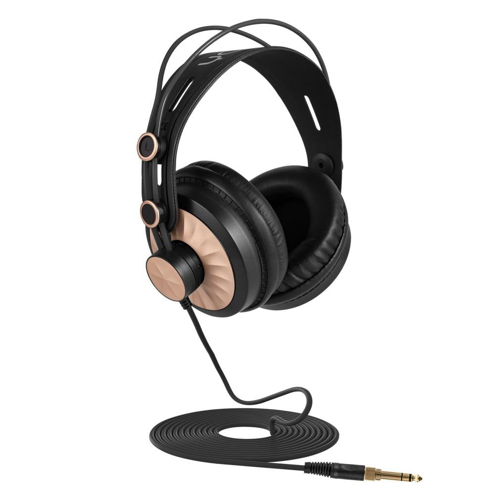 Foldable Lightweight Recording Headphones Gold