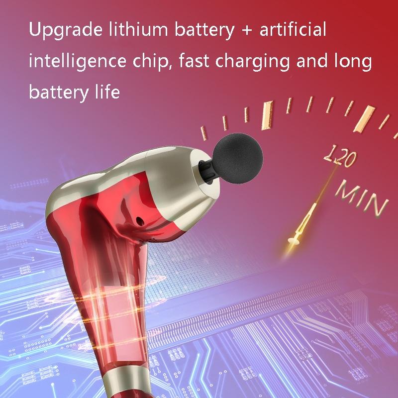 Arm Shape Usb Massage Gun For Muscle Relaxation - Red