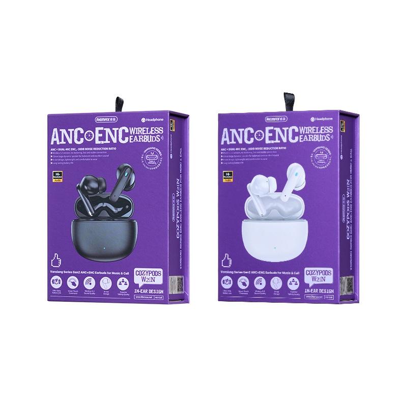 Wireless Dual Noise-cancelling Bluetooth Earphones for Music and Calls - Ivory White