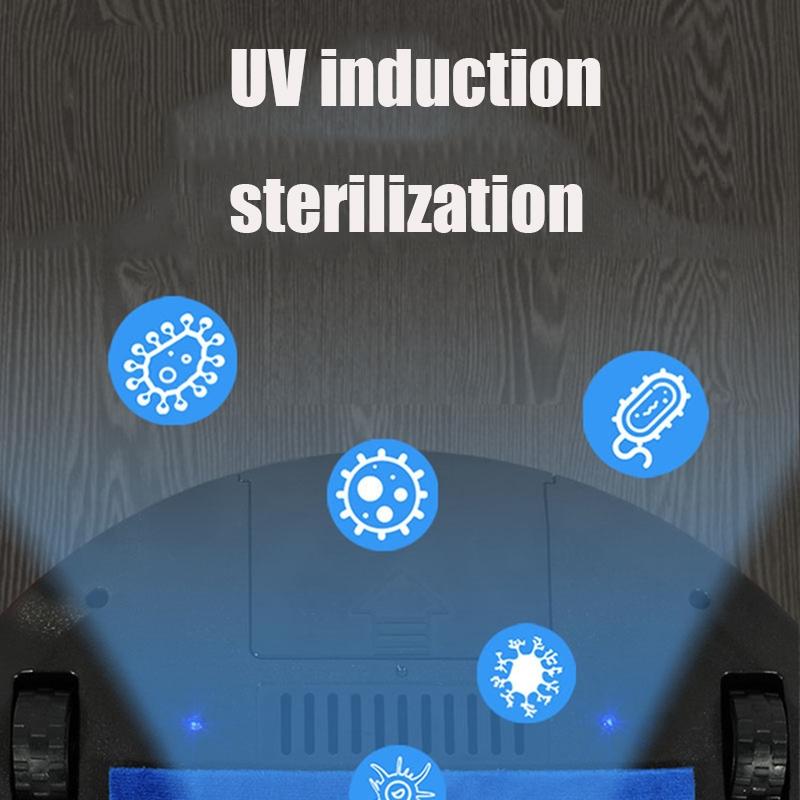 Smart Home Sweeping Robot with Remote Control and Large Suction - White Black