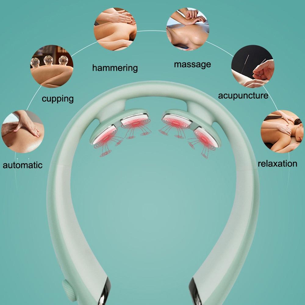Low Frequency Heat Cervical Massager Green