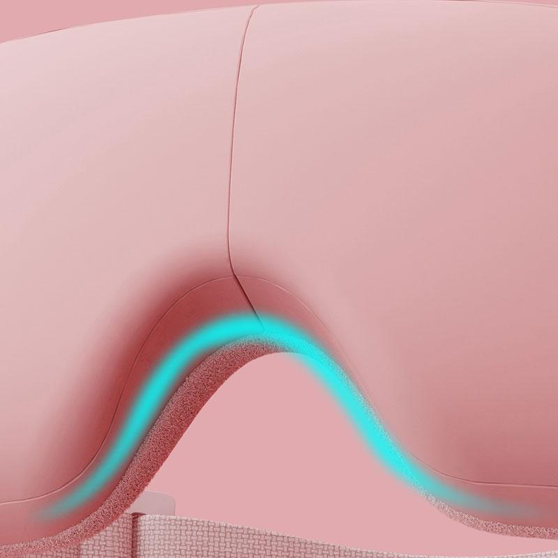 Rechargeable Eye Massager With Heat Air Pressure & Vibration - Pink