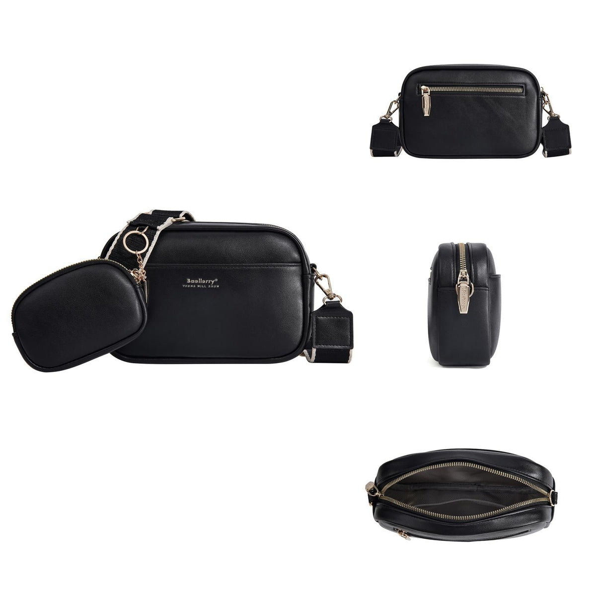 Small Square Pu Crossbody Bag For Women High Capacity - White