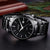 Waterproof Full Steel Quartz Watch - Fashion Business Calendar - Black Case Black Face
