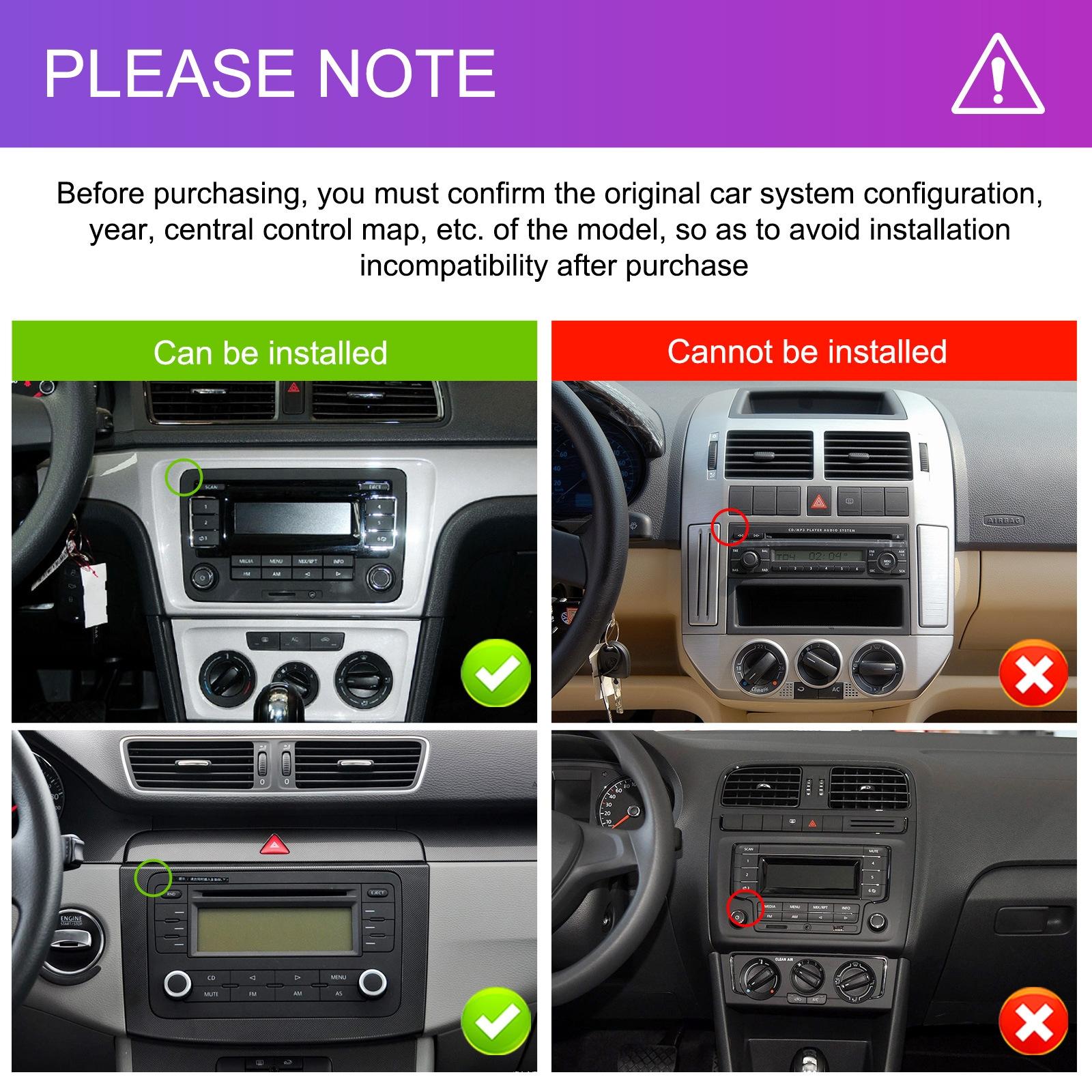 2 + 64G Carplay Android Navigation For Vw / Skoda - Reversing Camera - Large Screen