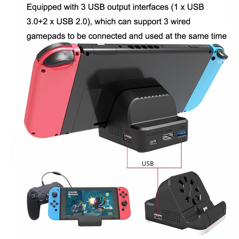 Switch Hdmi Converter With Cooling Fan And Charger