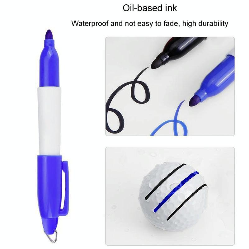 360-Degree Rotatable Golf Ball Scriber With 2 Pens - Draw Five Lines