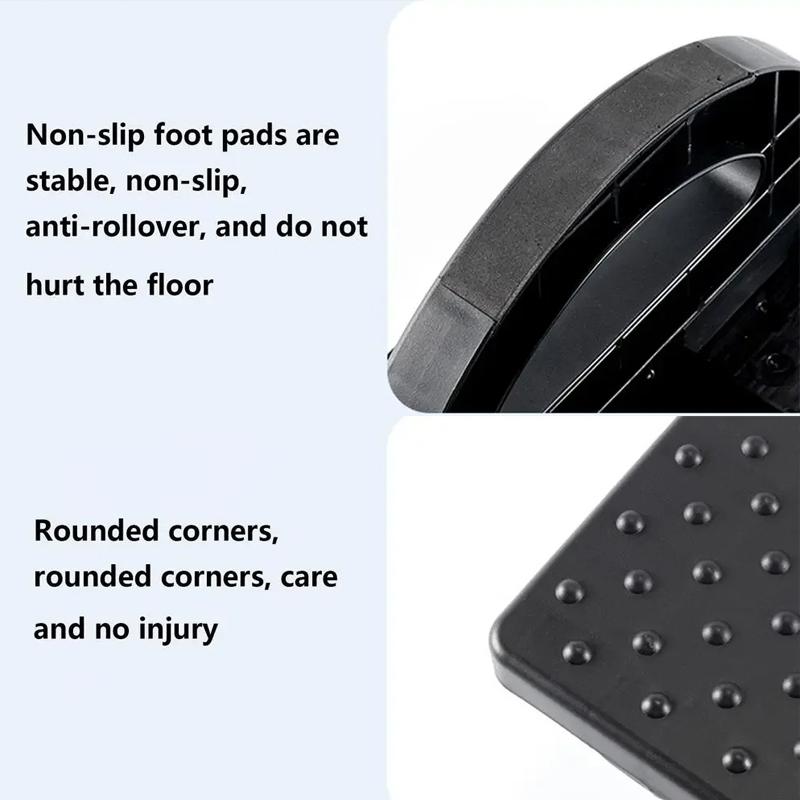 Under Desk Footrest Ergonomic Step Stool For Office Comfort - Black