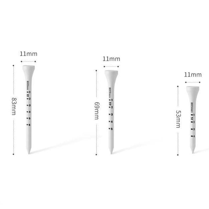 Adjustable Golf Tee Set - 30 Pieces Wooden Height Limit Spike Depth Marker - 53Mm