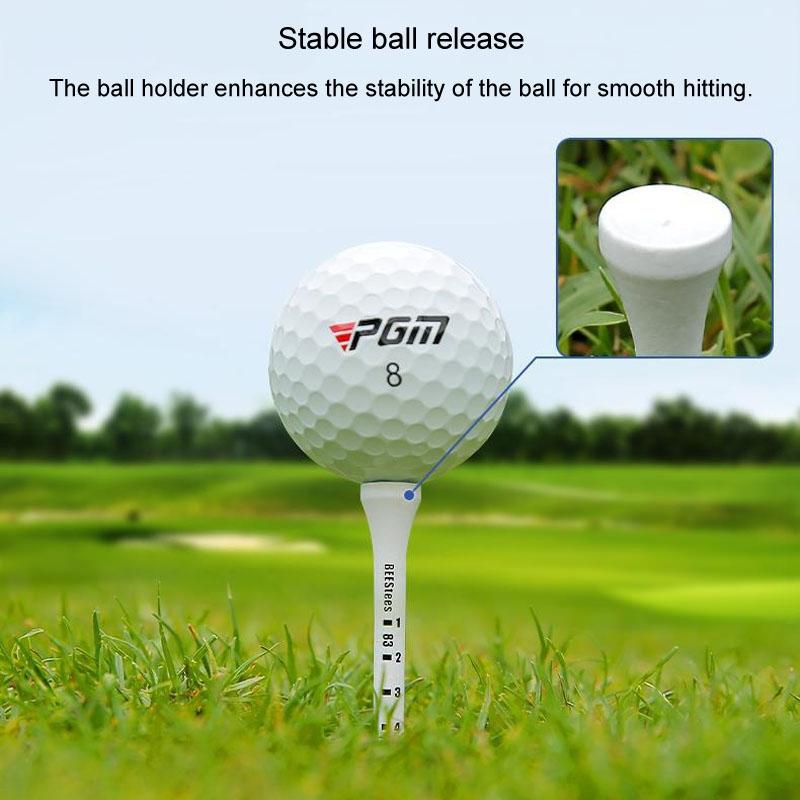 Adjustable Golf Tee Set - 30 Pieces Wooden Height Limit Spike Depth Marker - 53Mm