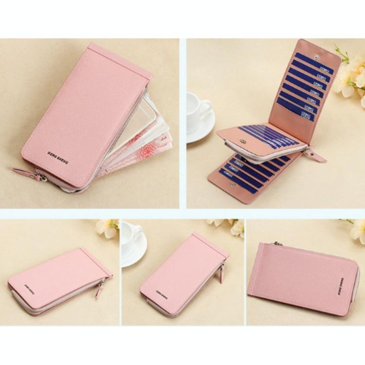 Ultra Thin Multi Card Wallet Multi Function Card Holder - Pink