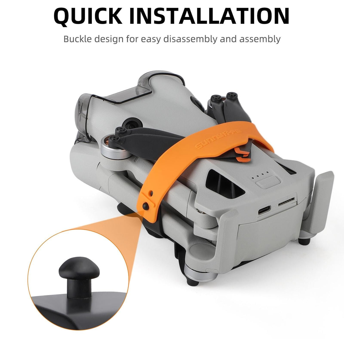 Fixed Propeller Guard for Dji Mini 4 Pro - Blade Holder - Orange