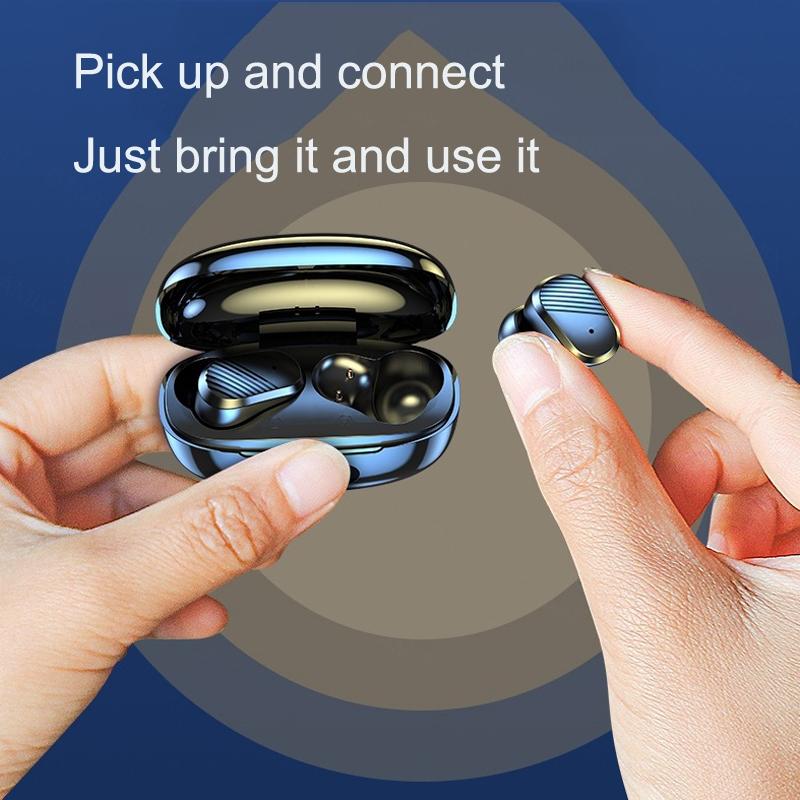 Wireless In-ear Gaming Earphones with Digital Display - Black