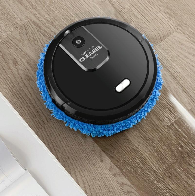 Smart Mopping Robot with Humidifier & Aroma Diffuser - Black